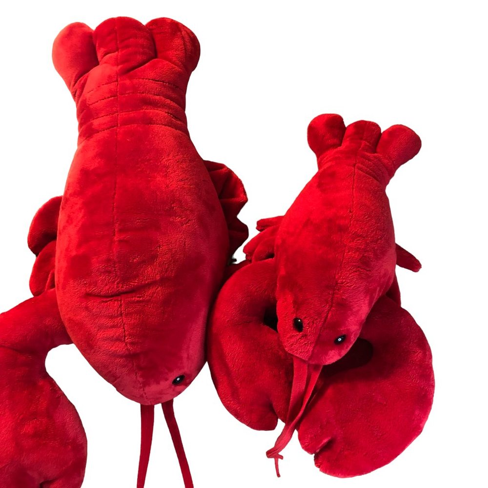 Giant MAMA & BABY Red Lobsters Mary Meyer Stuffed Plush 25" long